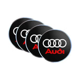 4pcs 56/60/65/75/90mm Audi Quattro Sline RS Car Wheel Center Hub Cap Sticker Decal