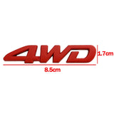 Car Styling 3D 4WD Metal Zinc Alloy RearTrunk Fender Adhesive Badge Body Tailgate Displaceme Emblem for RAV4 Accessories