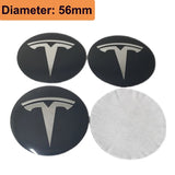 4pcs/set 56mm/65mm Tesla Car Wheel Center Hub Sticker Decal