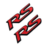 1Pair Car Side Sticker Auto Rear Trunk Badge RS Logo for Honda Fit City Civic HRV CRV Beat Accord Odyssey Insight Elysion