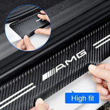 Mercedes Benz AMG Carbon Fiber Car Door Threshold Scratch Proof Sticker Decal