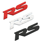 Car Side Emblem Carbon Fiber Pattern Trunk Badge Sticker RS Logo for Honda HRV CRV Beat Jazz Accord Vision Odyssey Insight