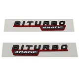 1Pair Mercedes Benz BITURBO 4MATIC 2017-2021 ABS Car Rear Sticker