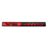 Metal V6 4WD Car Sticker 3D Trunk Emblem Racing Badge Decals for  HIGHLANDER COROLLA RAV4 Camry CROWN PRIUS REIZ VIOS