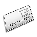 Volvo T3 T4 T5 T6 T8 AWD RECHARGE Logo Metal Car Rear Sticker Decal Emblem Badge