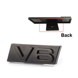 Audi V6 V8 Logo Metal Car Front Grille Emblem Badge Sticker
