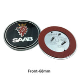 68MM SAAB SCANIA Logo ABS Car Front Bonnet Emblem Badge Rear Sticker Decal