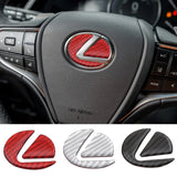 Carbon Fibre Car Steering Wheel Badge Sticker for Lexus