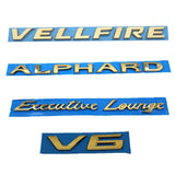 Car Sticker for Alphard Executive Lounge Vellfire V6 Rear Trunk Badges ABS Chrome Auto Refitting Decoration Accessories