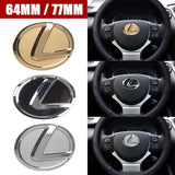 64mm/74mm Car Steering Wheel Center Emblem Chrome Badge Sticker for Lexus