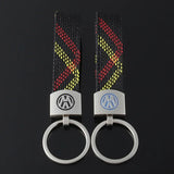 Volkswagen VW Logo Oxford Webbing Car Keychain Pendant Key Chain Holder