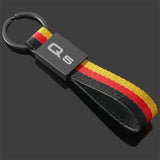 Audi Q3 Q5 Q7 Q2L Q5L SQ3 SQ5 SQ7 Car Logo Metal Key Ring Holder Keychain