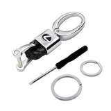 Lexus Logo PU Leather Braided Rope Car Keychain