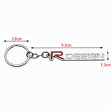 Volvo R Design Logo Metal Car Key Rings Keychain Pendant