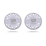2pcs Cadillac Logo Car Water Coasters 7-color LED Light Cup Mat Holder