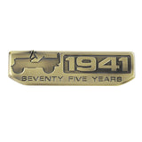 Jeep 1941 Metal Car Body Fender Side Sticker Decal Auto Rear Emblem Badge