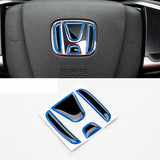 Carbon Fiber Car Steering Wheel Center Sticker Emblem Badge for Honda