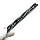 Ford Police Interceptor Acrylic Car Rear Sticker Auto Body Side Emblem Badge Decal