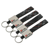 Audi RS Sline Car Logo Oxford Webbing Metal Keyring Pandant