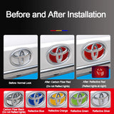 Reflective Decals Car Front Rear Emblem Sticker Decals for Toyota