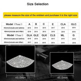 45/49mm Mercedes Benz Diamond Car Steering Wheel Sticker