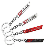 Ford ST Line Logo Metal Car Keychain Keyring