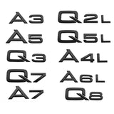 Audi A1 A2 A3 A4 A5 A6 A7 A4L A6L A8L Q3 Q5 Q7 Q2L Q5L Logo ABS Car Rear Sticker Emblem Badge Decal