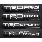ABS Car Rear Trunk Fender Side TRD Pro Bro Sport Off Road Badge Sticker for Camry Corolla Yaris Hilux Highlander Aqua Rav4