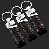 BMW M Power Metal Leather Car Keychain Keyring Key Pendant