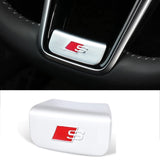 Audi A6L 19-22 Sline Logo Metal Car Steering Wheel Emblem Badge Decal Sticker