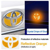 Reflective Decals Car Front Rear Emblem Sticker Decals for Toyota