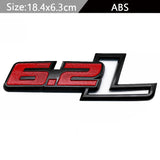 Ford 6.2L Logo Metal Car Rear Sticker Auto Body Side Fender Emblem Badge Decal