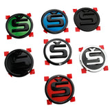 80mm/90mm Skoda S Logo ABS Car Front Hood Emblem Badge Rear Sticker Decal