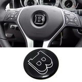 52mm Mercedes Benz Brabus Alloy Car Steering Wheel Emblem Sticker