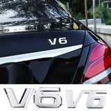 3D Metal V6 V8 Car Sticker Emblem Rear Badge for Toyota