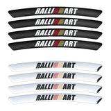 4pcs/set 9cm Mitsubishi Ralliart  Aluminum Alloy Car Wheel Rim Tyre Sticker