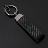 Audi RS Sline Leather Car Logo Keychain Metal Keyring Pendant
