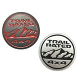 Jeep TRAIL RATED 4X4 Logo Metal Car Body Side Fender Sticker Rear Decal Auto Front Grille Emblem Badge