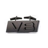 Audi V6 V8 Logo Metal Car Front Grille Emblem Badge Sticker