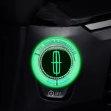 Lincoln Logo Luminous Car Engine One-click Start Stop Button Cover Sticker
