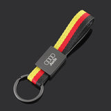 Audi Car Logo Metal Nylon Webbing Keyring