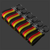 Audi Car Logo Nylon Webbing Keyring Keychain