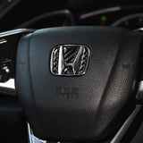 Carbon Fiber Car Steering Wheel Center Sticker Emblem Badge for Honda