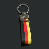 Mercedes Benz Nylon Webbing Car Keychain Holder Keyring