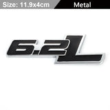Ford 6.2L Logo Metal Car Rear Sticker Auto Body Side Fender Emblem Badge Decal