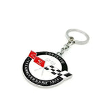 Chevrolet Corvette 25th Anniversary Logo Metal Car Key Rings Keychain Pendant