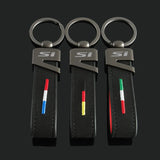 Honda SI Logo Suede Car Keychain Pendant Key Chain Holder