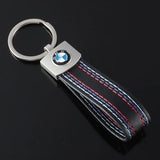BMW Logo PU Leather Car Keychain Keyring