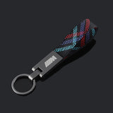 BMW M Power Car Keychain Holder Oxford Webbing Keyring Pandant