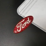 58x22mm Ford Epoxy Carbon Car Steering Wheel Sticker Decal